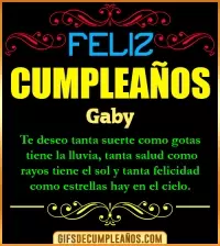 GIF Frases de Cumpleaños Gaby